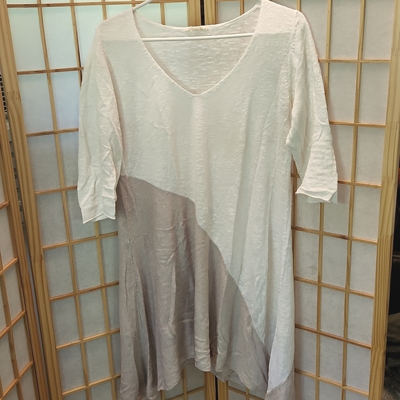 EILEEN FISHER Two tone summer sweater tunic - Picture 1 of 3
